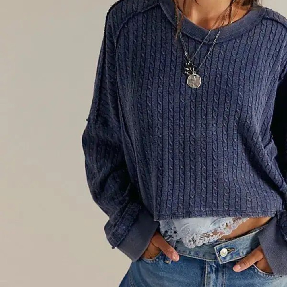 NWT Free People We The Free Wilson Long Sleeve Top